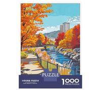 Jigsaw Puzzles 1000 Pieces for Adults Reno Cityscape Autumn Jigsaw Puzzle Anti-Stress Toys Home Decoration Help The Brain Exercise 70x50cm/1000pcs