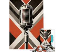 Jigsaw Puzzles 1000 Pieces for Adults Retro Music Beats Toys Educational Games Practical Game Learning Educational Gifts Ideas (Size 50x75cm)