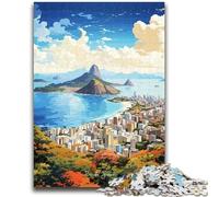 Jigsaw Puzzles 1000 Pieces for Adults RIO Oil Painting Difficult Hard Brain Teaser Game Secret Santa Gifts 50x75cm