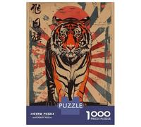 Jigsaw Puzzles 1000 Pieces for Adults Rising Sun Flag Tiger Adult Puzzles Toy Wall Decor But Fun And Humorous Help The Brain Exercise 38x26cm/1000pcs