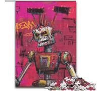 Jigsaw Puzzles 1000 Pieces for Adults Robot in The Style of Basquiat Jigsaw Interactive Family Game, DIY Home Decor, Brain Teaser Gift (size 50x75cm)