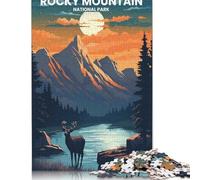 Jigsaw Puzzles 1000 Pieces for Adults | Rocky Mountain Puzzle | 1000 Piece Puzzle Wooden Puzzles Educational Games 1000pcs (75x50cm)