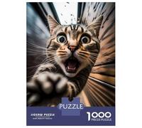 Jigsaw Puzzles 1000 Pieces for Adults Rogue Cat on The Loose Teenager Puzzles Family Game Difficult Challenge Stress Reduction Gifts 52x38cm/1000pcs