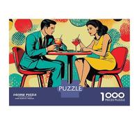Jigsaw Puzzles 1000 Pieces for Adults Romantic Dinner Date Ideas Puzzles for Adults Fun Games Improve Memory Deal As Gifts for The Whole Family 70x50cm/1000pcs
