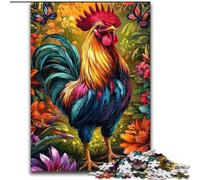 Jigsaw Puzzles 1000 Pieces for Adults Rooster Jigsaw Interactive Family Game, DIY Home Decor, Brain Teaser Gift (size 26x38cm)