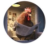 Jigsaw Puzzles 1000 Pieces for Adults Rooster Reading Newspaper Paper Jigsaw Puzzles Making It A Great Gift for Family Fun 1000pcs (67.5x67.5cm)