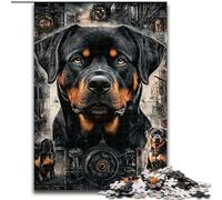 Jigsaw Puzzles 1000 Pieces for Adults Rottweiler Collage Jigsaw Puzzle Made of Wood Relax & Challenge, Colorful Home Decor Art, for Friends size 50X75CM