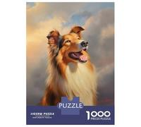 Jigsaw Puzzles 1000 Pieces for Adults Rough Collie Jigsaw for Adults Family Games A Work of Art Help The Brain Exercise 38x26cm/1000pcs