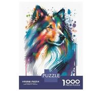 Jigsaw Puzzles 1000 Pieces for Adults Rough Collie Style 2 Jigsaws for Adults Fun Games A Work of Art Deal As Gifts for The Whole Family 52x38cm/1000pcs