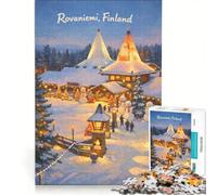 Jigsaw Puzzles 1000 Pieces for Adults Rovaniemi, Finland, Educational Game, Hand Speed Race, Birthday Present,Travel Gifts, 50x75cm