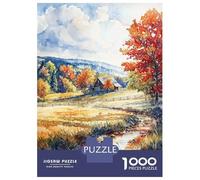 Jigsaw Puzzles 1000 Pieces for Adults Rustic Autumn Cabin Jigsaw for Adults Fun Games Presents for Women Help The Brain Exercise 38x26cm/1000pcs