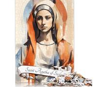 Jigsaw Puzzles 1000 Pieces for Adults 'Saint Agatha of Sicily Woodenboard Puzzles Family Decoration 1000pcs (75x50cm)