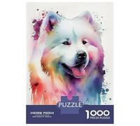 Jigsaw Puzzles 1000 Pieces for Adults Samoyed Watercolor Jigsaw Puzzle DIY Toys But Fun And Humorous Deal As Gifts for The Whole Family 38x26cm/1000pcs
