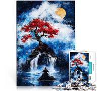 Jigsaw Puzzles 1000 Pieces for Adults Samurai and Mountain Intellektuelles Spiel Verbessern Sie das Gedächtnis75x50cm
