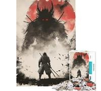 Jigsaw Puzzles 1000 Pieces for Adults Samurai Demon Japan Fun Activities at Home Stress Reliever Brain Teaser Game for Age 14+ Game (38x26cm)