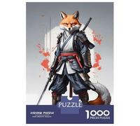 Jigsaw Puzzles 1000 Pieces for Adults Samurai Fox Jigsaws for Adults Fun Games Stress Reliever Help The Brain Exercise 70x50cm/1000pcs