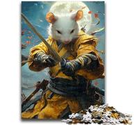 Jigsaw Puzzles 1000 Pieces for Adults Samurai Mouse Warrior Difficult Hard Brain Teaser Game Secret Santa Gifts 50x75cm