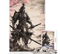 Jigsaw Puzzles 1000 Pieces for Adults Samurai Warrior Art Print Educational Toy Gifts for Women Men Family Games Train Your Brain And Hands Size 38x26cm