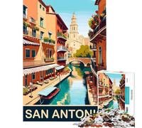 Jigsaw Puzzles 1000 Pieces for Adults San Antonio Family Games Brain Intelligence Challenge Addictive Toys Great Gifts For Family Fun (size 38x52cm)