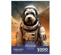 Jigsaw Puzzles 1000 Pieces for Adults Schnauzer Mars Puzzle for Adults Family Game Wall Decoration for Birthday, Chrismas 70x50cm/1000pcs