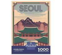 Jigsaw Puzzles 1000 Pieces for Adults Seoul Vintage Travel Puzzle for Adults Toy Wall Decor Hand Speed Race Stress Reduction Gifts 70x50cm/1000pcs