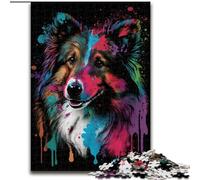 Jigsaw Puzzles 1000 Pieces for Adults Shetland Sheepdog Colourful 1000 Pieces Puzzle Gifts, Ideal for Office, Bedroom, Living Room Decor (Size 50x75cm)