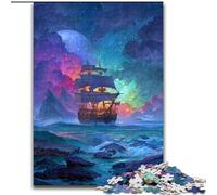 Jigsaw Puzzles 1000 Pieces for Adults Ship Sailing on The Sea Challenging Puzzles 50X75CM Educational Brain Teaser, Artistic Home & Office Decor, 14+ Age