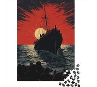 Jigsaw Puzzles 1000 Pieces for Adults Shipwrecked Survivors A Harrowing Journey Jigsaw for Adults Relaxing Games Difficult Challenge for Birthday, Chrismas 70x50cm/1000pcs