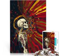 Jigsaw Puzzles 1000 Pieces for Adults Skeleton Accepting Life Denkspiel denn eignet sich ideal als Geschenk für die ganze Familie38x26cm
