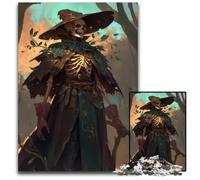 Jigsaw Puzzles 1000 Pieces for Adults Skeleton Wizard in ForestPaper Jigsaw Puzzles for Home Decor Holiday Fun 1000 PCS(38x26cm)