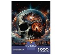 Jigsaw Puzzles 1000 Pieces for Adults Skull Planet Wall Scroll Puzzle for Adults Family Game Improve Memory Unique Birthday And Gifts 52x38cm/1000pcs