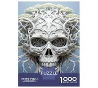 Jigsaw Puzzles 1000 Pieces for Adults Skull Tree Sculpture Art Adult Puzzles Relaxing Games Difficult Hard Deal As Gifts for The Whole Family 70x50cm/1000pcs