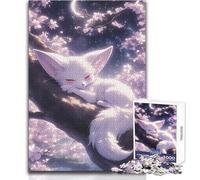 Jigsaw Puzzles 1000 Pieces for Adults Sleeping Fennec Fox Soothing Relaxing Leisure Time Accurate Interlock Precision Toy Size 50x75cm