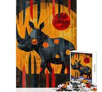 Jigsaw Puzzles 1000 Pieces for Adults Smol Rhino Being Adorable Practical Game Difficult Challenge Home Decoration Toys Birthday Present, Gifts, (50x75cm)