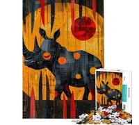 Jigsaw Puzzles 1000 Pieces for Adults Smol Rhino Being Adorable Puzzle for Adults Brain Teaser Game A Work of Art for Birthday, Chrismas (Size 38x26cm)