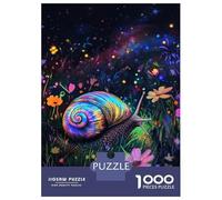 Jigsaw Puzzles 1000 Pieces for Adults Snail in A Starry Garden Jigsaw for Adults Fun Games Presents for Women Help The Brain Exercise 52x38cm/1000pcs