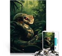 Jigsaw Puzzles 1000 Pieces for Adults Snake in the Jungle Made of cardboard for ages 14 and over Staycation Kill time Gift ideas。size:38x52cm/14.96x20.47inch