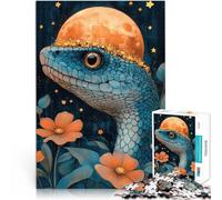 Jigsaw Puzzles 1000 Pieces for Adults Snake with Moon Crown Spiele Spielzeug Geschenk Geburtstagsgeschenk, Geschenke, Wandkunst52x38cm