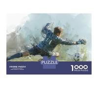 Jigsaw Puzzles 1000 Pieces for Adults Soccer Goalkeeper Save Art Print Adult Jigsaw Relax Games Difficult Challenge Help The Brain Exercise 70x50cm/1000pcs
