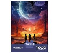 Jigsaw Puzzles 1000 Pieces for Adults Space Adventure Three Explorers on A Distant Planet Puzzle for Adults Family Game Improve Memory Unique Birthday And Gifts 70x50cm/1000pcs