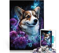 Jigsaw Puzzles 1000 Pieces for Adults Space Corgi Educational Puzzle Family Game 26x38cm is ideal as gifts for the whole family