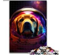 Jigsaw Puzzles 1000 Pieces for Adults Space Golden Retriever Made of Wood, Unique DIY Home Decor Gift Idea 50x75cm Brain Teaser Game for Teenagers, Perfect