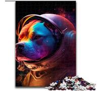 Jigsaw Puzzles 1000 Pieces for Adults Space Pitbull Puzzles for Adults size 26x38cm for Home Decor & Holiday Fun