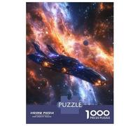 Jigsaw Puzzles 1000 Pieces for Adults Spaceship in Nebula Jigsaw Puzzle DIY Toys But Fun And Humorous Deal As Gifts for The Whole Family 52x38cm/1000pcs