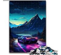 Jigsaw Puzzles 1000 Pieces for Adults Sports Car Under The Night Sky Jigsaw Gift DIY Fun Suitable for Home Living Room Office Decoration (size : 26x38cm)