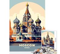Jigsaw Puzzles 1000 Pieces for Adults St. Basil's Cathedral, Moscow, Russia Educational Toy Gifts for Women Men Family Games Train Your Brain And Hands Size 50x75cm