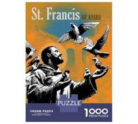 Jigsaw Puzzles 1000 Pieces for Adults St Francis Catholic Saint Teenager Puzzles Family Game Difficult Challenge Stress Reduction Gifts 70x50cm/1000pcs