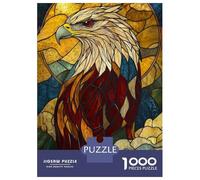 Jigsaw Puzzles 1000 Pieces for Adults Stained Glass Eagle Adult Puzzles Toy Wall Decor But Fun And Humorous Help The Brain Exercise 70x50cm/1000pcs