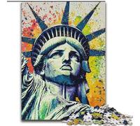 Jigsaw Puzzles 1000 Pieces for Adults Statue of Liberty Adult Jigsaw Puzzles 1000 Pieces Toys Gift Educational Intellectual Decompressing Fun Family Game (size 26x38cm)