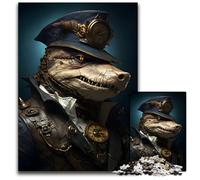 Jigsaw Puzzles 1000 Pieces for Adults Steampunk Style SharkJigsaw Puzzles Adult Game Gift Family Interactive Game Brain Challenge Gift 1000 PCS(75x50cm)